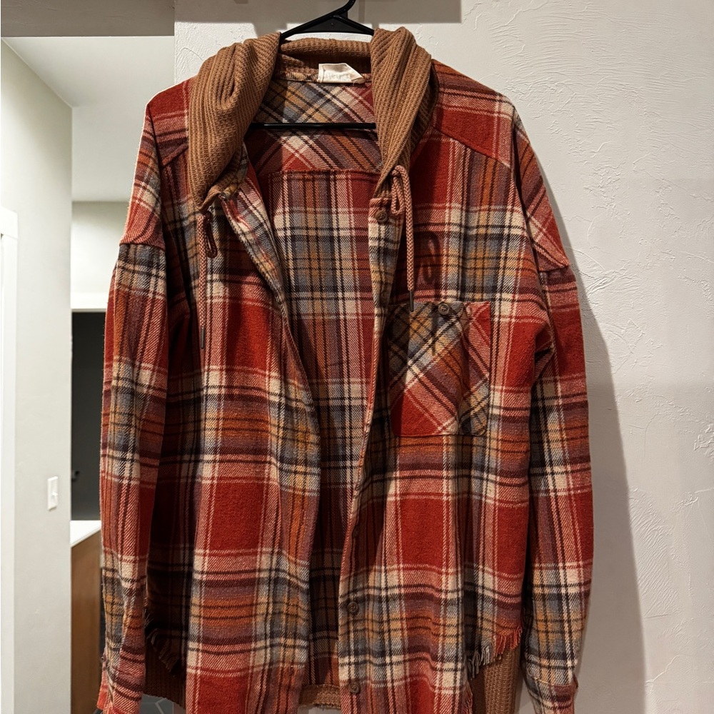 Plaid Hooded Shacket